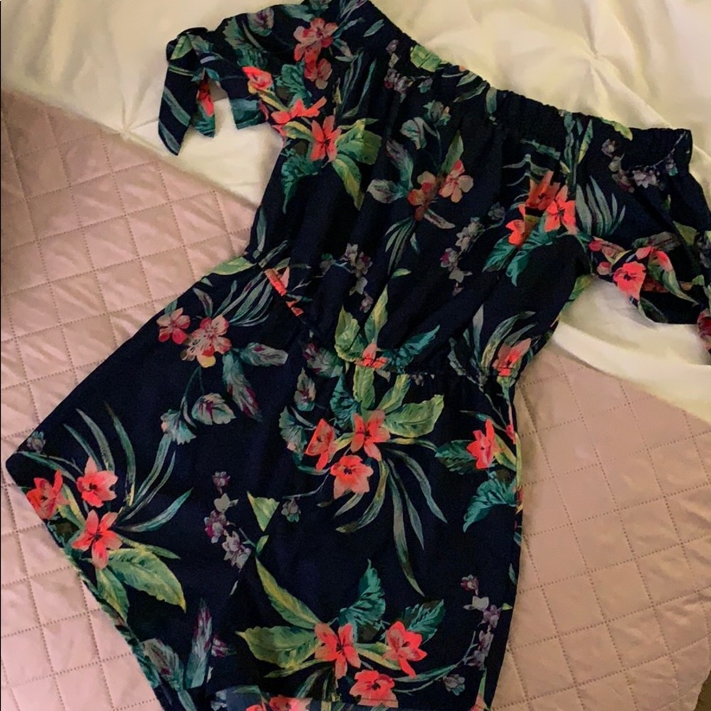 Off the shoulder Floral Romper